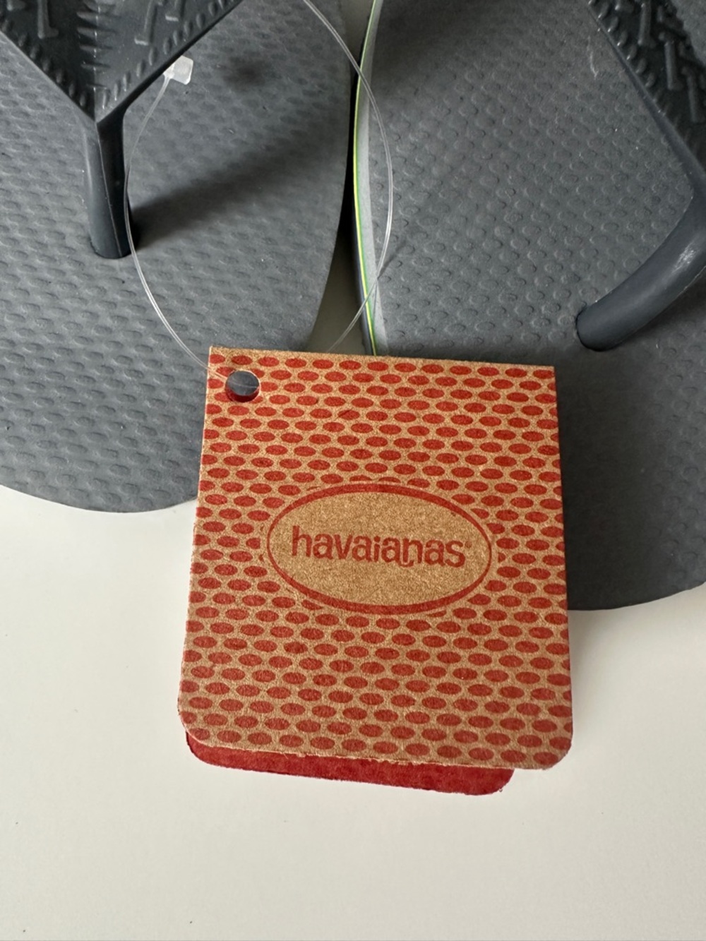 Havaianas Brazil Logo Flip Flops Steel Gray Mens 9/10 Womens 11/12 NWT - Picture 5 of 7
